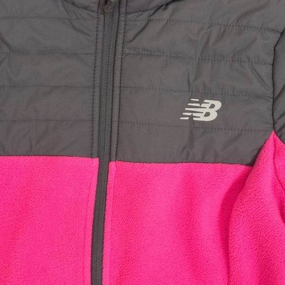 New Balance Pink and Gray Fleece Jacket - Picture 11 of 12